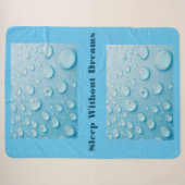 Slaap zonder Dromen Aangepaste Tekst Waterdruppels Sherpa Deken (Voorkant (horizontaal))