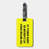 Slaapafhankelijke ouder bagagelabel (Achterkant verticaal)