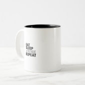 slaapanimatie herhalen tweekleurige koffiemok (Voorkant links)