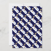 Slaapbaby jongen douche navy blauwe typografie kaart (Achterkant)