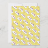 Slaapbaby meisje douche geel paraplu kaart (Achterkant)