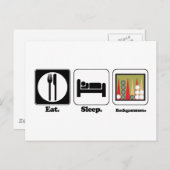 slaapbackgammon briefkaart (Voorkant / Achterkant)