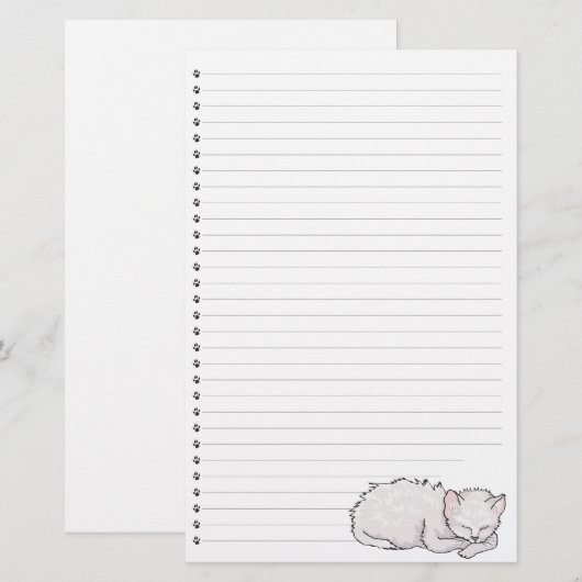 Slaapbakkerij met Kat Briefpapier (Voorkant / Achterkant)