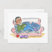 slaapbank briefkaart (Voorkant / Achterkant)