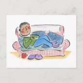 slaapbank briefkaart (Voorkant)