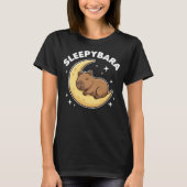 Slaapbebaarde Mooie Capybara T-shirt (Voorkant)