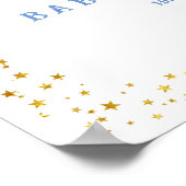 Slaapbeer Jongen Baby Shower Welkom Bord Poster (Hoek)