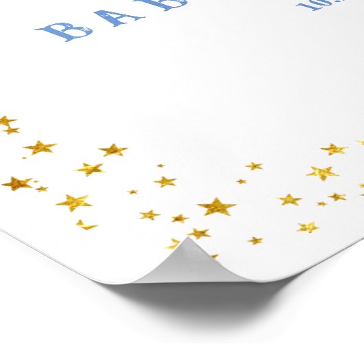 Slaapbeer Jongen Baby Shower Welkom Bord Poster (Hoek)