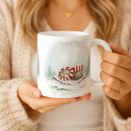 Slaapbeer Mok Cozy Waterverf Kerstcadeau
