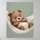 Slaapbeerposter – Knus Muurdecoratie voor de Kinde Poster (Voorkant)