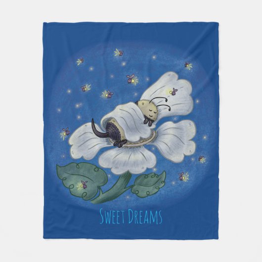 Slaapbijen Fleece Deken (Voorkant)