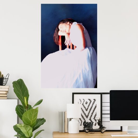 Slaapblauw Poster (Thuiskantoor)