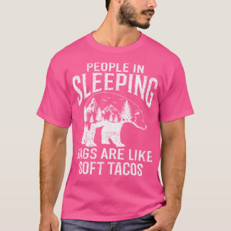 Slaapcampagne voor grizzly Beer Soft Taco T-shirt