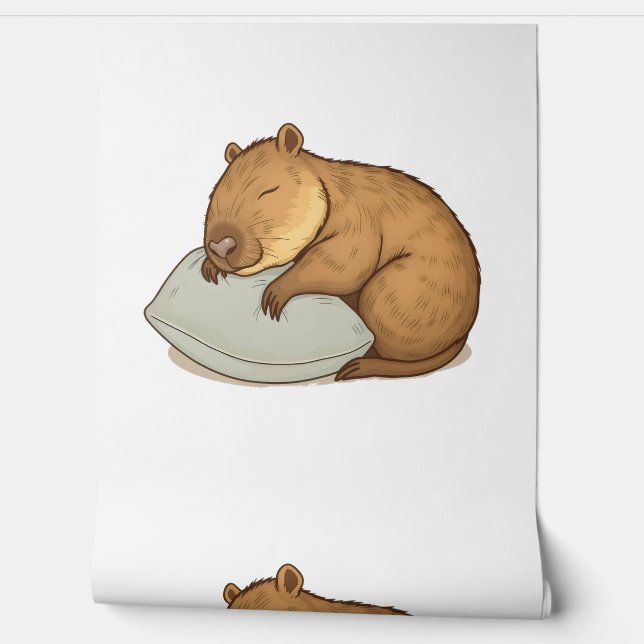 slaapcapibara behang (Afrollen)