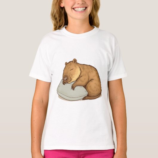 slaapcapibara t-shirt (Voorkant)