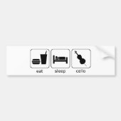 slaapcello bumpersticker (Voorkant)