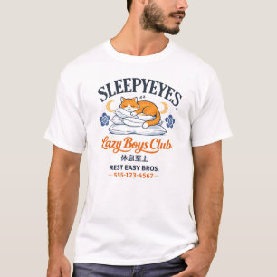 Slaapclub voor luie jongens – Grappige slapende ka T-shirt