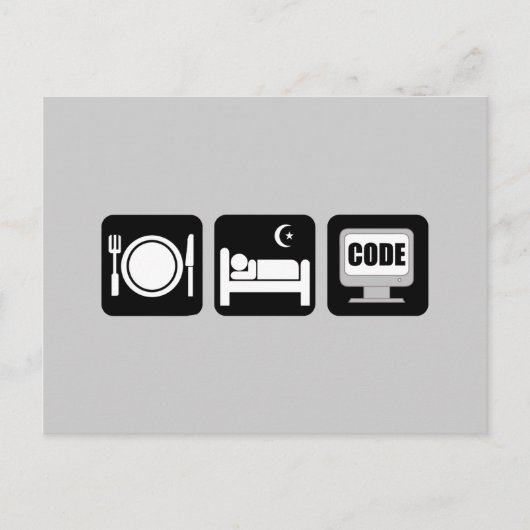 slaapcode briefkaart (Voorkant)