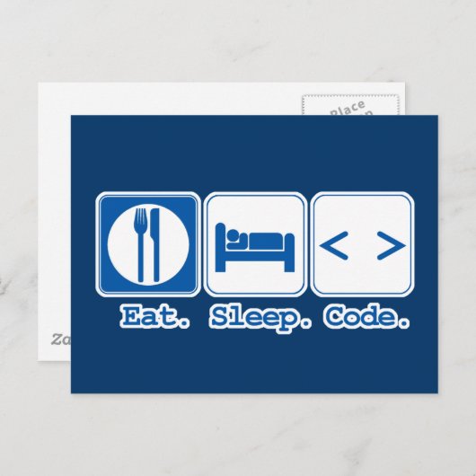 slaapcode (html) briefkaart (Voorkant / Achterkant)