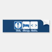 slaapcode (html) bumpersticker (Voorkant)