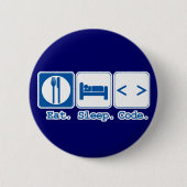 slaapcode (html) ronde button 5,7 cm (Voorkant)