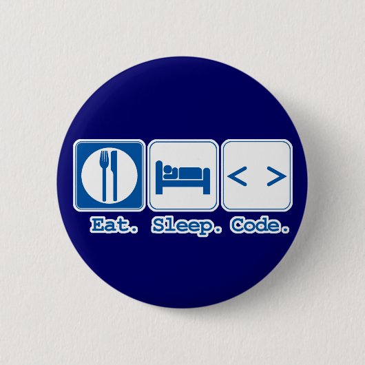 slaapcode (html) ronde button 5,7 cm (Voorkant)