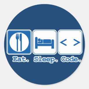 slaapcode (html) ronde sticker