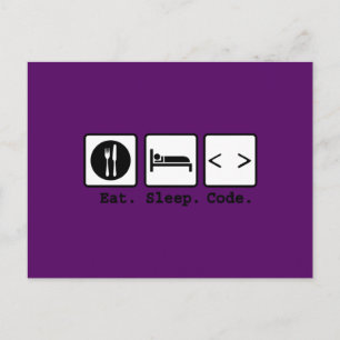Slaapcode Nerd Draag Briefkaart