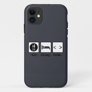 Slaapcode Nerd Draag iPhone 11 Hoesje
