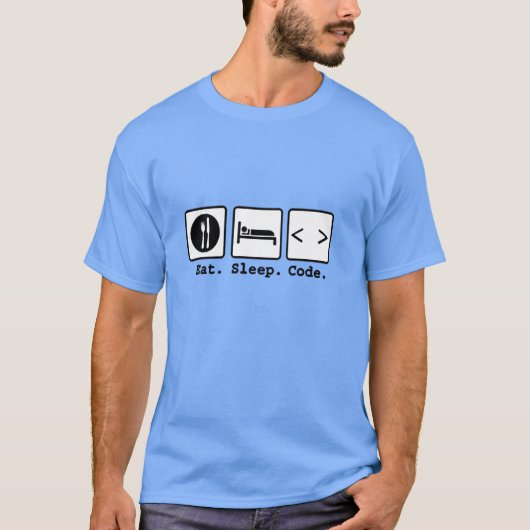 Slaapcode Nerd Draag T-shirt (Voorkant)