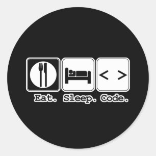 slaapcode ronde sticker