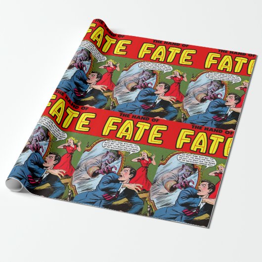 Slaapcretie in de spiegel comics wrappi cadeaupapier (Uitgerold)