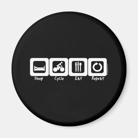 Slaapcyclus Eet Herhalen Magneet (Voorkant)