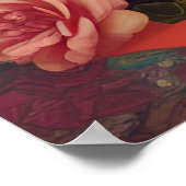 Slaapdame in blauwe pyjama poster (Hoek)