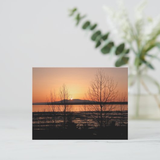 Slaapdame Sunset - Anchorage, Alaska Briefkaart (Staand voorkant)