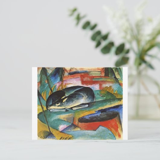 Slaapdeer van Franz Marc Briefkaart (Staand voorkant)