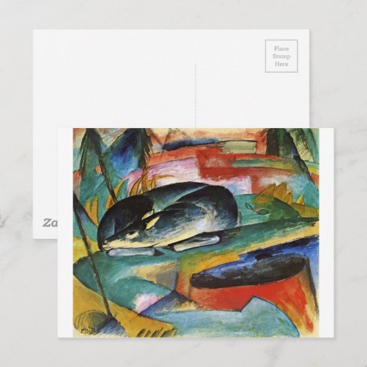 Slaapdeer van Franz Marc Briefkaart (Voorkant / Achterkant)