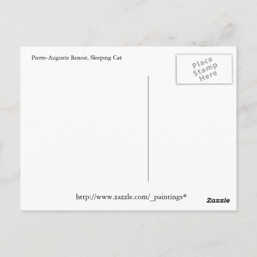 Slaapdeksel van Renoir Briefkaart (Achterkant)