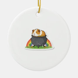 Slaapdier Cavia St.Patrick's Dag Keramisch Ornament