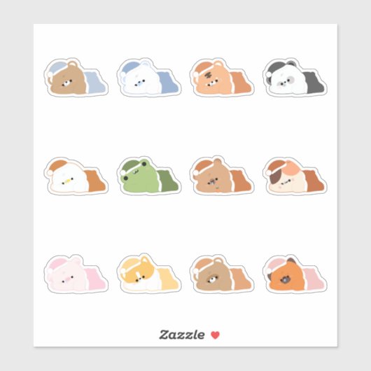 Slaapdieren Sticker (Vel)
