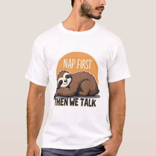 Slaapdilige Luiaard Citaat Vintage Schattig Lui Di T-shirt