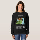 Slaapdinosaurus pyjama slaapkop trui (Voorkant volledig)