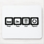 Slaapdraai Eat Herhalen Muismat (Voorkant)