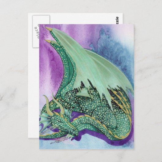 slaapdraak briefkaart (Voorkant / Achterkant)