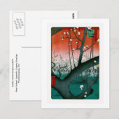 Slaapdragon Plum, Kameido Hiroshige Fine Art Briefkaart (Voorkant / Achterkant)