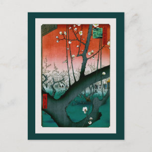 Slaapdragon Plum, Kameido Hiroshige Fine Art Briefkaart