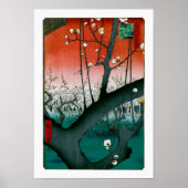Slaapdragon Plum, Kameido Hiroshige Fine Art Poster (Voorkant)