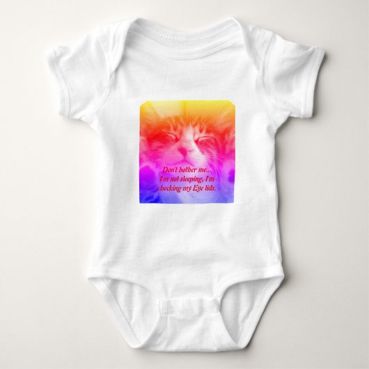 Slaapdronken kat T-shirt (Voorkant)