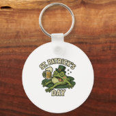Slaapdronken Kikker St.Patrick's Dag Sleutelhanger (Voorkant)