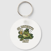 Slaapdronken Kikker St.Patrick's Dag Sleutelhanger (Achterkant)